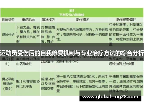 运动员受伤后的自我修复机制与专业治疗方法的综合分析